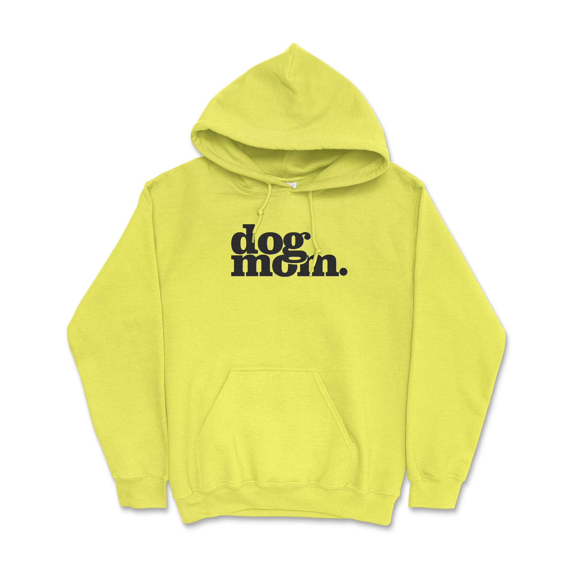 Dog Mom. - Neon Green (Super Sale) (Adult Hoodie)